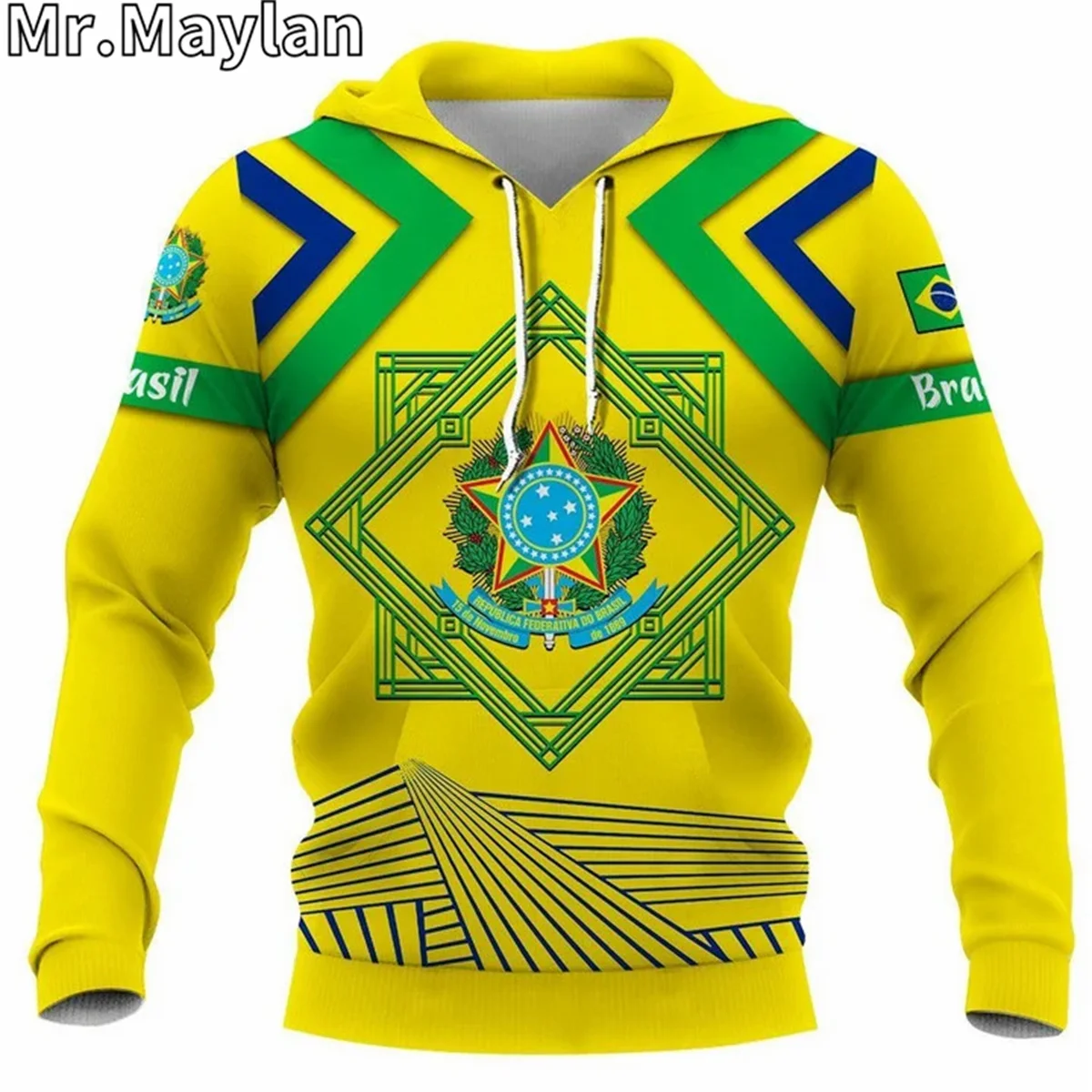 PERSONALIZED BRAZIL FLAG 3D Printed Jacket Men/women Hoodie Unisex Casual Streetwear Sweatshirts Pullover Sudadera Hombre JK081