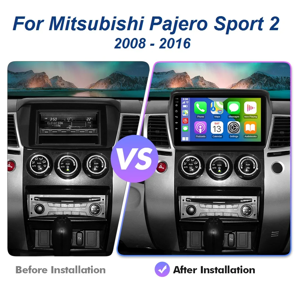 

Isudar T78P Android 13 Radio Player For Mitsubishi Pajero Sport 2 2008-2016 L200 4 2006-2015 Triton 2006-2014 Multimedia CarPlay