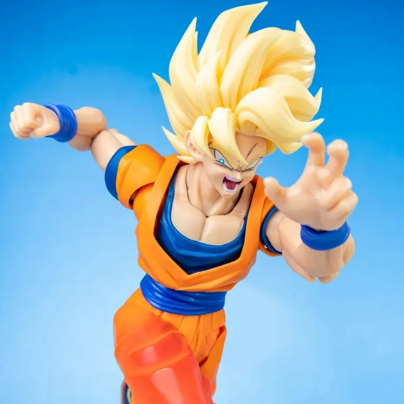 【24-hour Shipping】GM Studio Dragon Ball SHF Super Saiyan Son Goku Head Sculpt Accessory Pack (Straight Hair / Flowing Hair) view 3