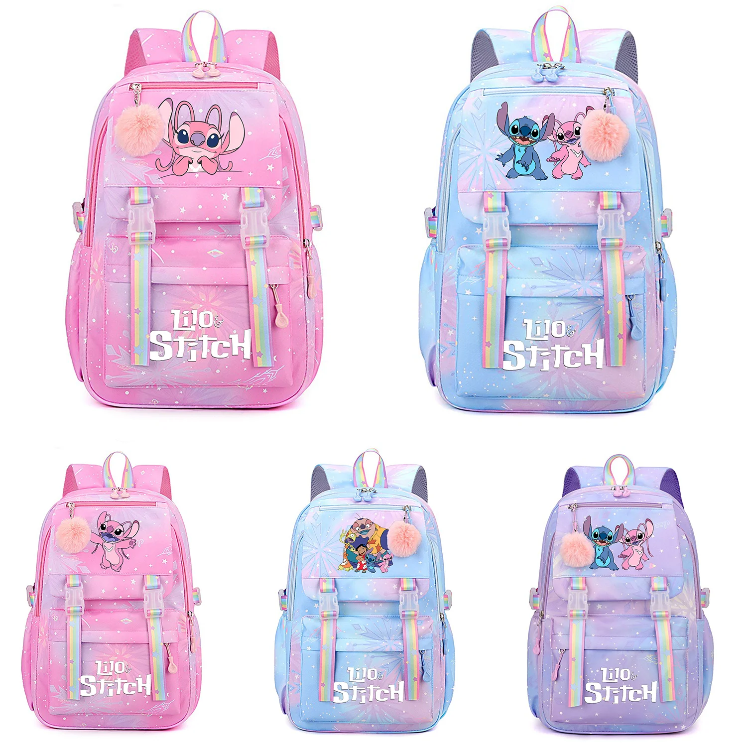 

Lilo Stitch Backpack Boys Girls Bookbag Bag Student Teenager Children Knapsack Schoolbag Rucksack Mochila Kid Birthday Gift