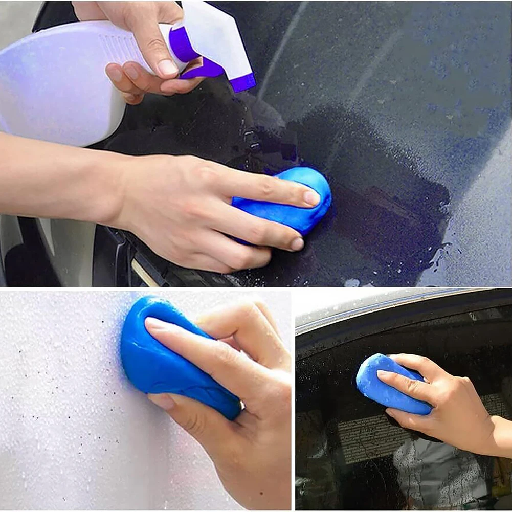 Clay Bar Detailing Auto Car Clean Wash Cleaner Sludge Mud Remove Magic Blue yelow 100g Car Cleaning Car Brush Car Accessories