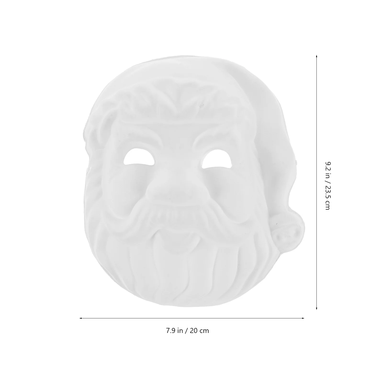 

6Pcs DIY Santa Claus Blank Masks White Pulp DIY Unpainted Party Decor Christmas Mask Accessories Face Masks Blank Cosplay Mask