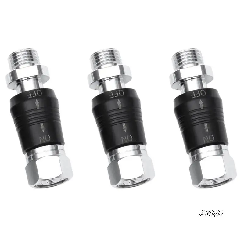 

3X Scuba Diving Regulator Adaptor 9/16 Thread Connector With On Off Switch BCD Valve Medium Pressure Replacement,Style C