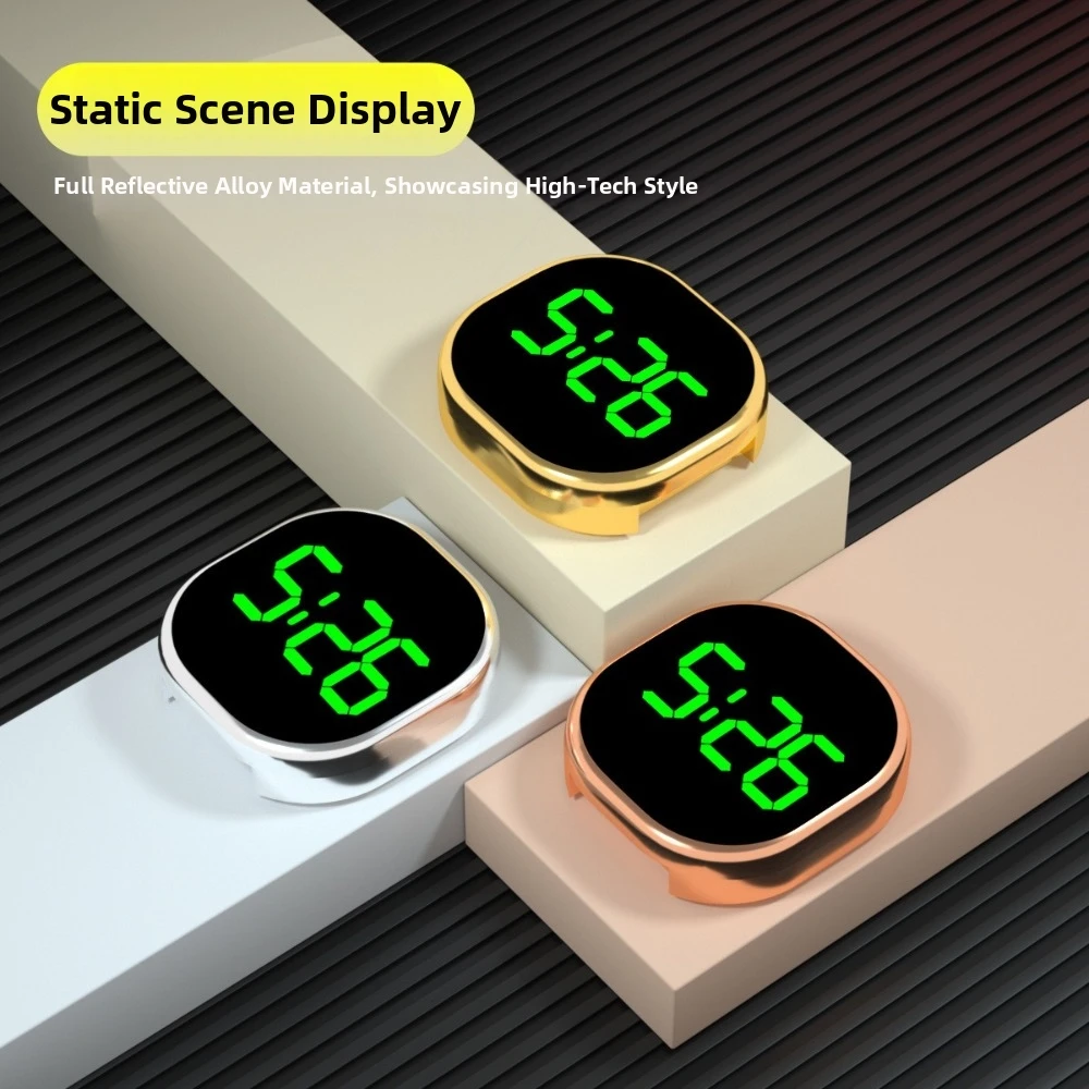 Creative Touch Control Car Clock Luminous Display Mini Size Digital Car Clock Stick-On Design Dashboard Clock For Vehicle