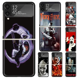 Horror Movie Terrifier Hard PC Phone Case For Samsung Galaxy Z Flip 6 5 4 3 Black Cover ZFlip6 Flip5 Flip4 5G Foldable Print Cas