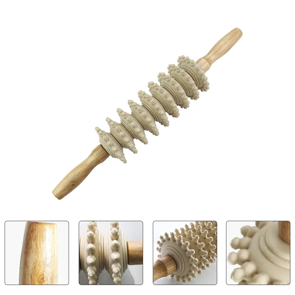 

Trigger Point Multifunction Major Massage Stick Fitness Woodtherapy Tools for Body Shaping Accessories Crutches Pp Muscle