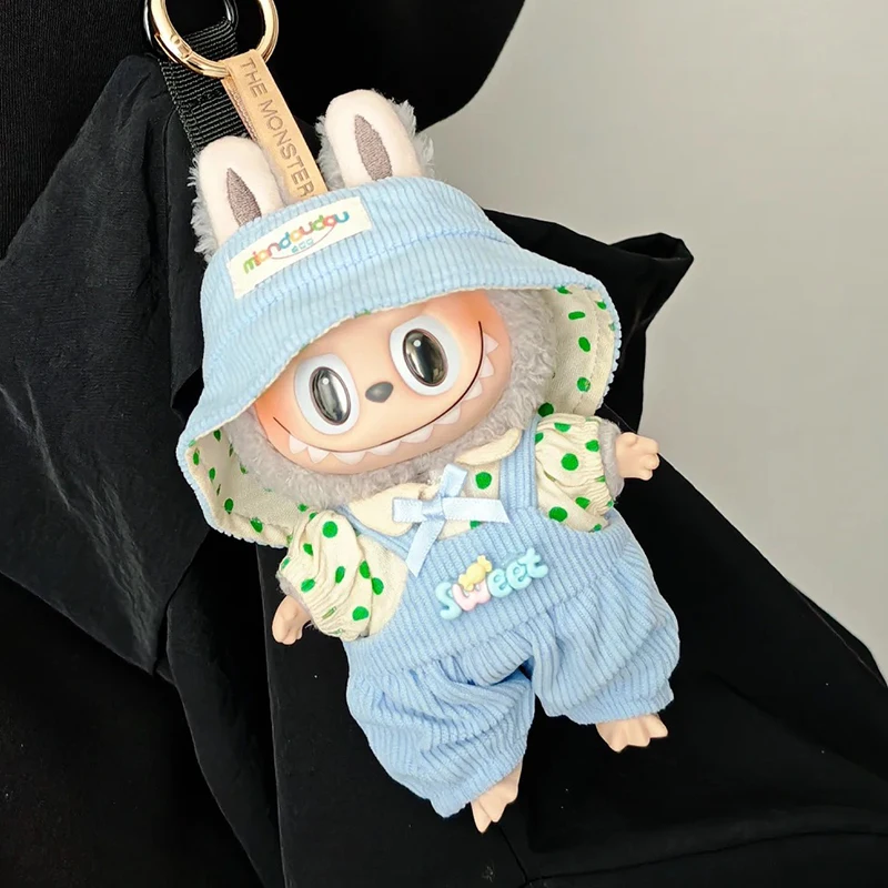 Labubu Only Selling Clothes for 15/17cm Labubu Dress Skirt Retro Leopard Print Clothes Cute Doll Accessories Dress Up DIY Toys image 2