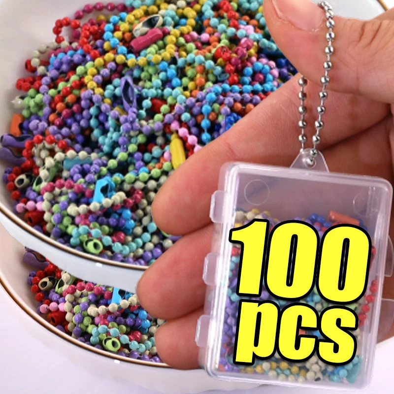 Colorful Bead Chains for DIY Keychain and Pendant Crafting