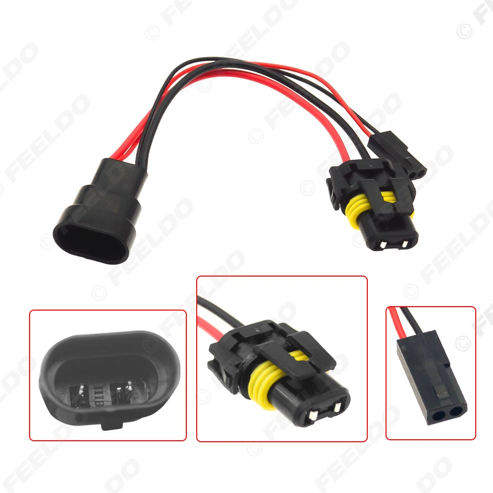 5Pcs 9005 To 5500 Bi-Xenon Solenoid Magnetic Hi/Lo Adapter Splitter Wires Compatible With Car HeadLight Projector Lens Retrofit