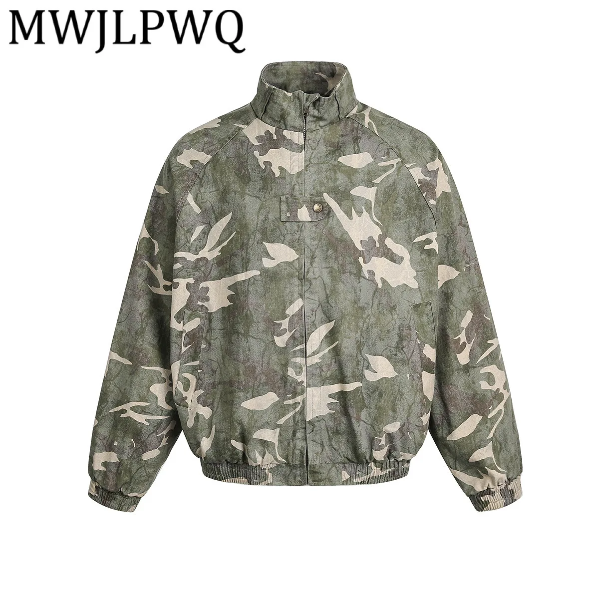 

MWJLPWQ модная камуфляжная куртка в американском стиле, мужская уличная потертая уличная ветровка, рабочая одежда, осеннее повседневное новое пальто 21256