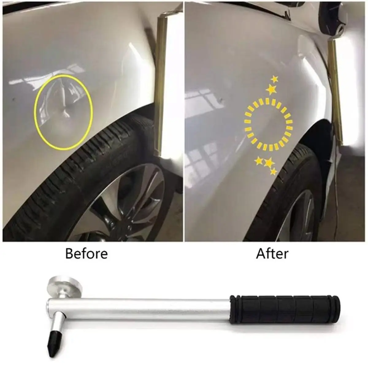 対応車種の自動車用デントリペアツールキット-効率的なデント除去を可能にする、叩き込みハンマー付きの車体デントリペアペン