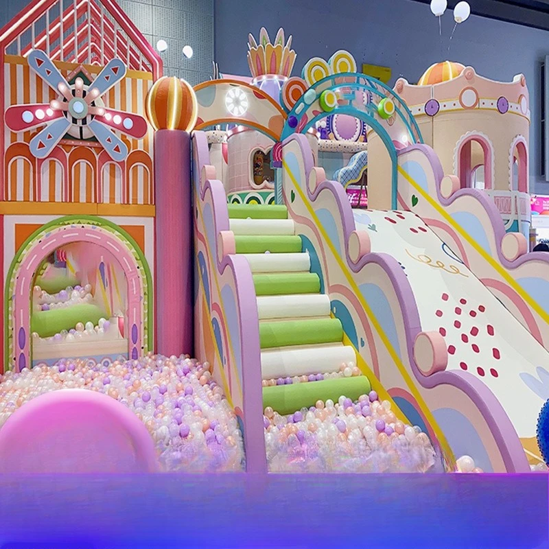 

Непослушный замок, высококачественная детская игровая площадка, детский сад в помещении с шариками, большая и маленькая игровая площадка.