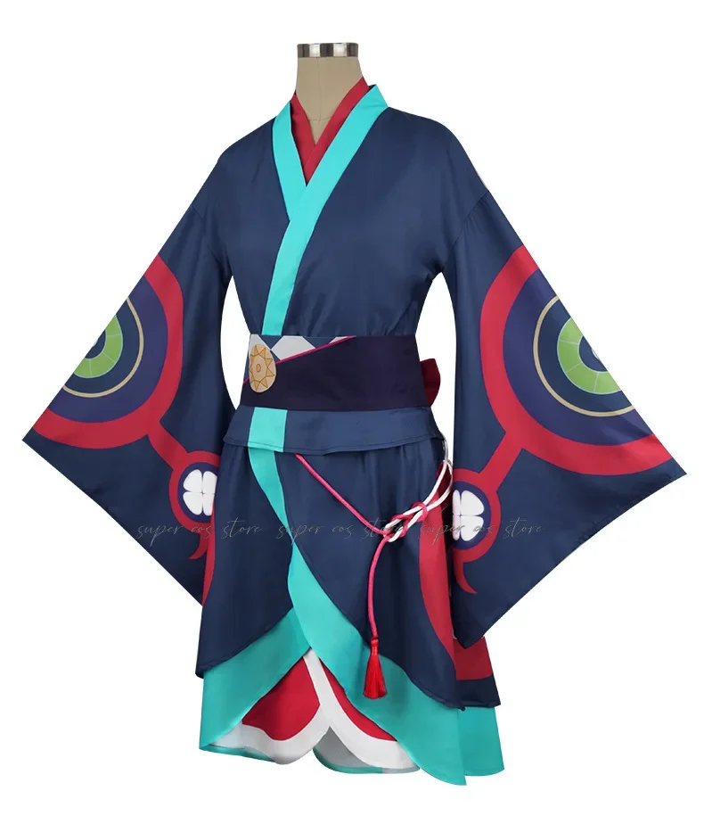 أنيمي مونونوكي الطب البائع كوسوريوري كيمونو شعر مستعار موحد تأثيري حلي هالوين كرنفال حفلة الزي للجنسين