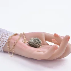 Natural Crystal Stone Pyrite pendant Necklace Healing healing Specimen Raw Stone Reiki Woman Jewelry Necklace Decoration Gifts