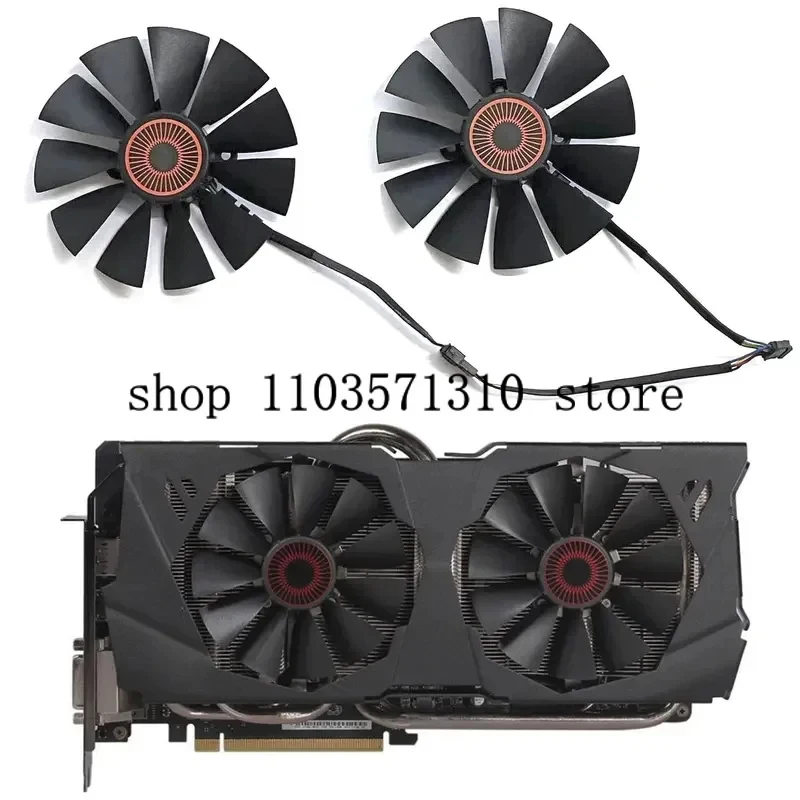 Novo Ventilador de Resfriamento de 95mm fd10015h12s para GPU Strix-GTX 970, compatível com Asus Strix-GTX 980, GTX 970, GTX 780, GTX 780ti, R9 380