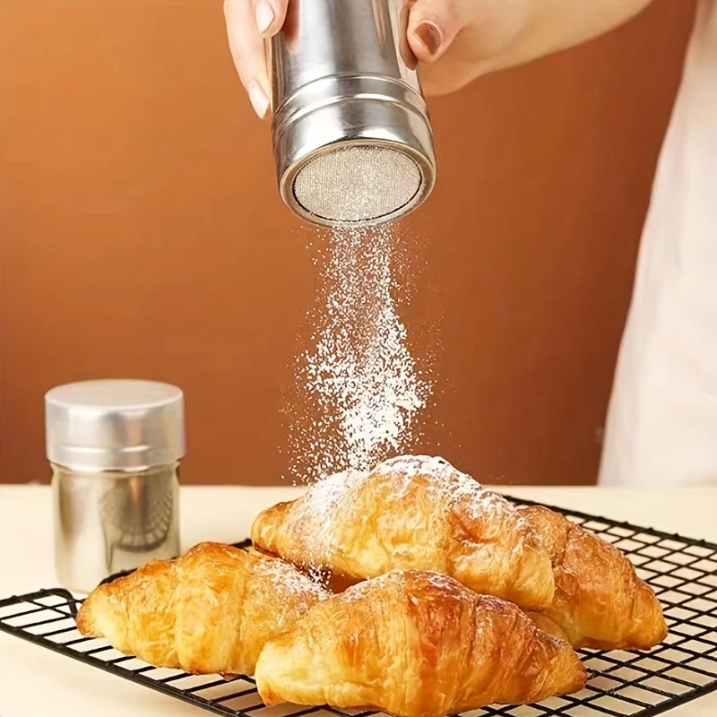 Powdered Sugar Shaker, Cocoa Powder Mesh Shaker, Powdered Sugar Dispenser Shaker For Cocoa Chocolate Powder