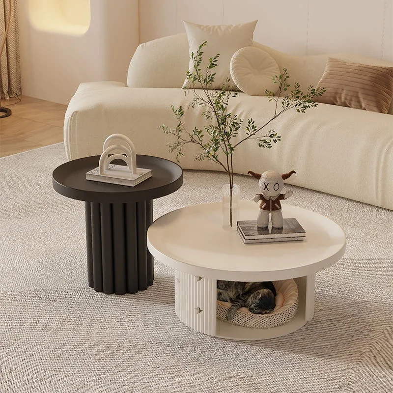 

Space Saving Cute Coffee Tables Round Aesthetic Minimalist Fashion Premium Side Table Glam Beauty Table Basse De Salonfurniture