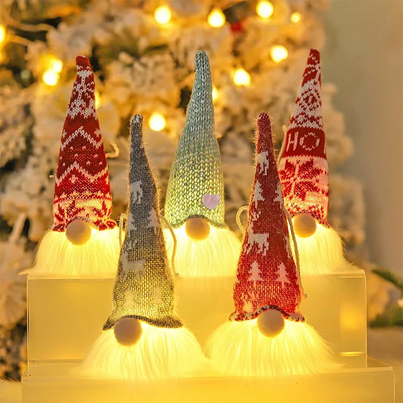 New Year Christmas Gifts New Glowing Gnome Christmas Faceless Doll Merry Christmas Home Decoration Navidad Natal Xmas Gift