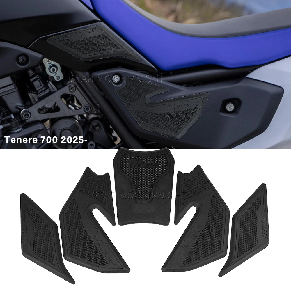 

New Motorcycle Tank Pads For Yamaha TENERE700 Tenere 700 2025- Fuel Tankpad Protector Stickers Knee Grip Traction Pad Protection