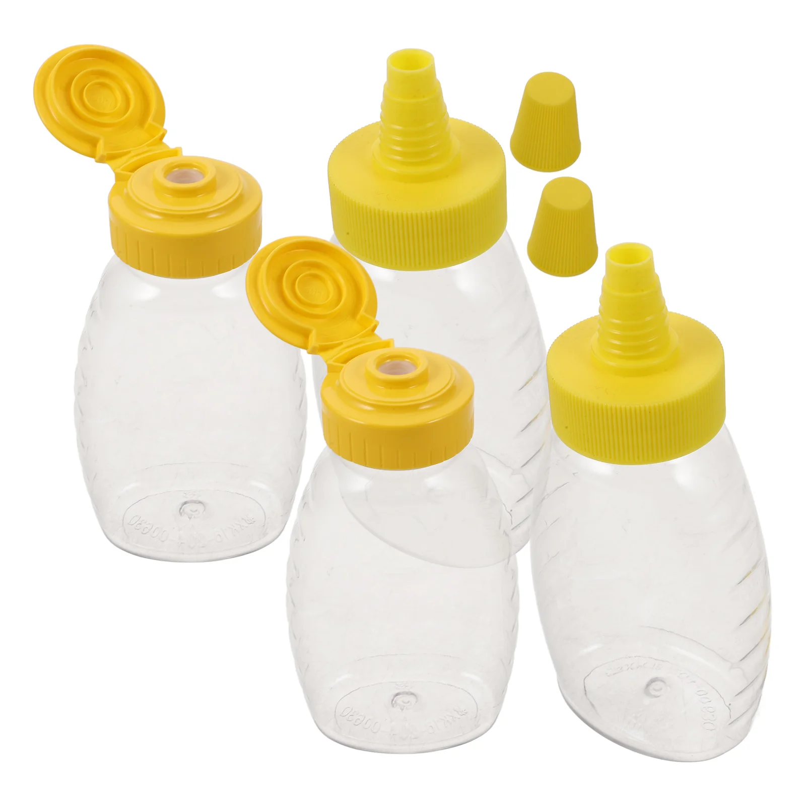 

4 Pcs Squeeze Bottle Honey Plastic Barbecue Supplies Syrup Container Olive Oil Salad Sauce Dispenser Condiment Bottles Kitchen