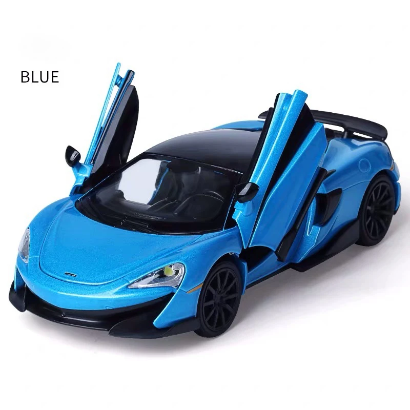 1:32 Diecast Mclaren 600lt Sportwagen Modell Spielzeug Legierung Simulation Sound Licht zurückziehen Supercar Spielzeug Fahrzeug als Geschenk