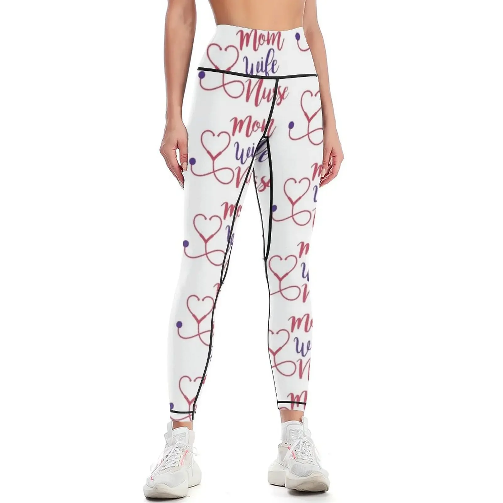 

Mom. Wife. Nurse. Leggings for girls gym wear trousers Women's sportswear Womens Leggings
