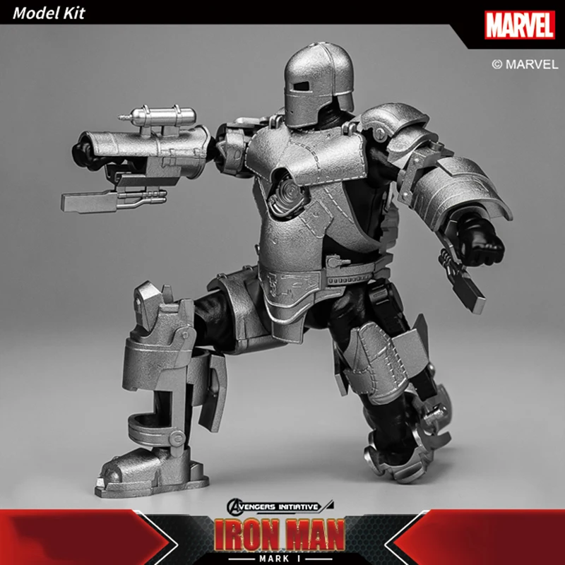Marvel Iron Man MK1 1/12 figuras de acción Fondjoy montar juguete de primera generación Iron Man Material ABS juguete regalos de cumpleaños para niños