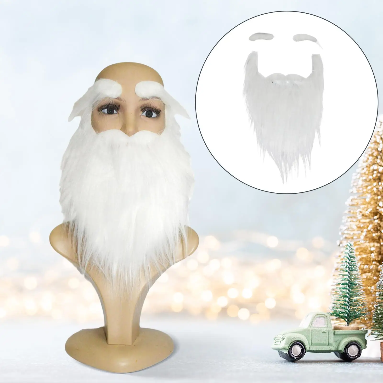 Kerstman Baard Gezichtshaar Grappige Dwerg Gnome Baard voor Jongen Meisjes Volwassenen Tieners Vermomming Kerstman op Kerstfeest Vakantie