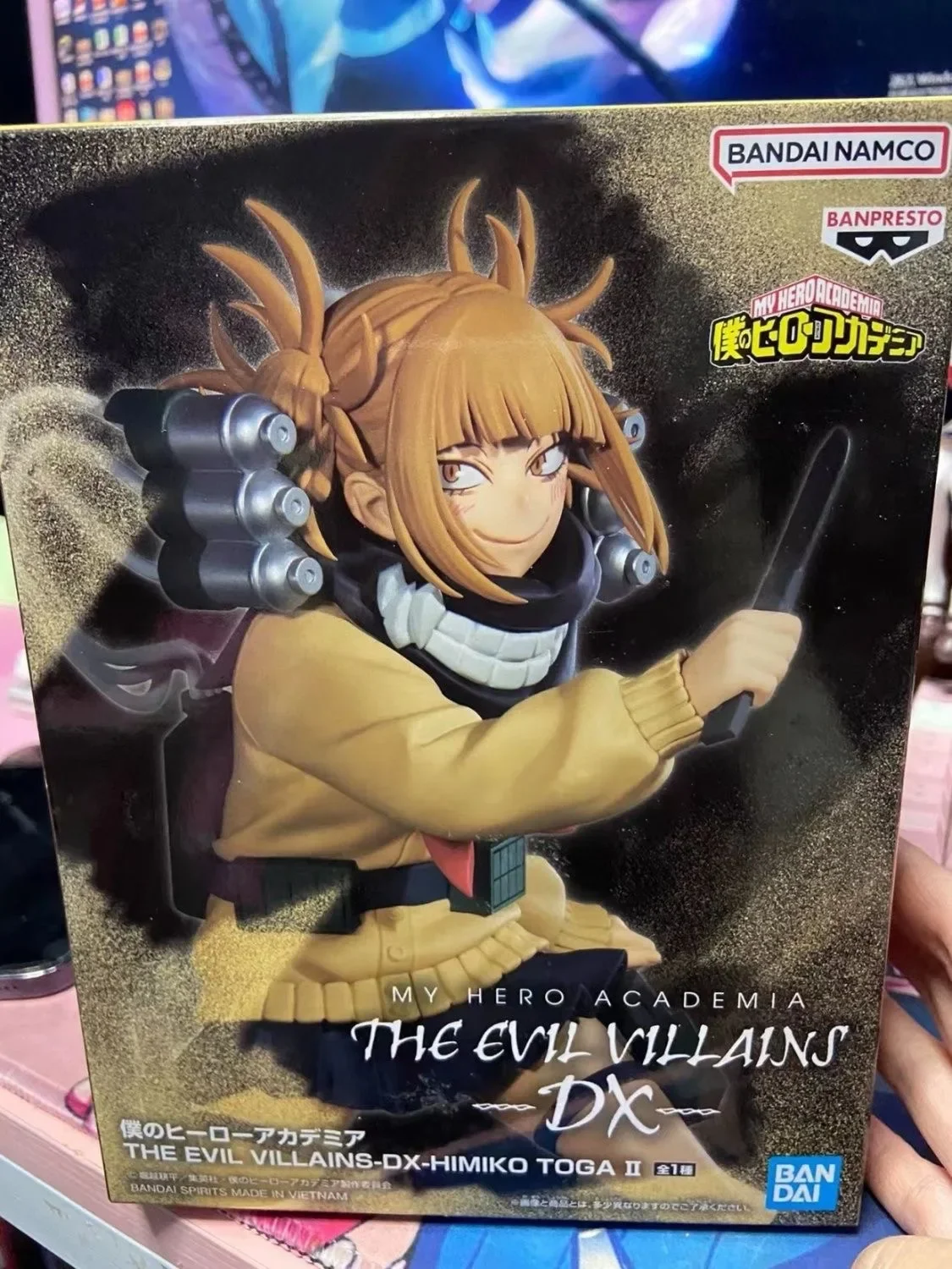 Bandai My Hero Academia Cross My Body Himiko Toga The Evil Villains DX Anime colección de figuras de acción juguetes de modelos decorativos