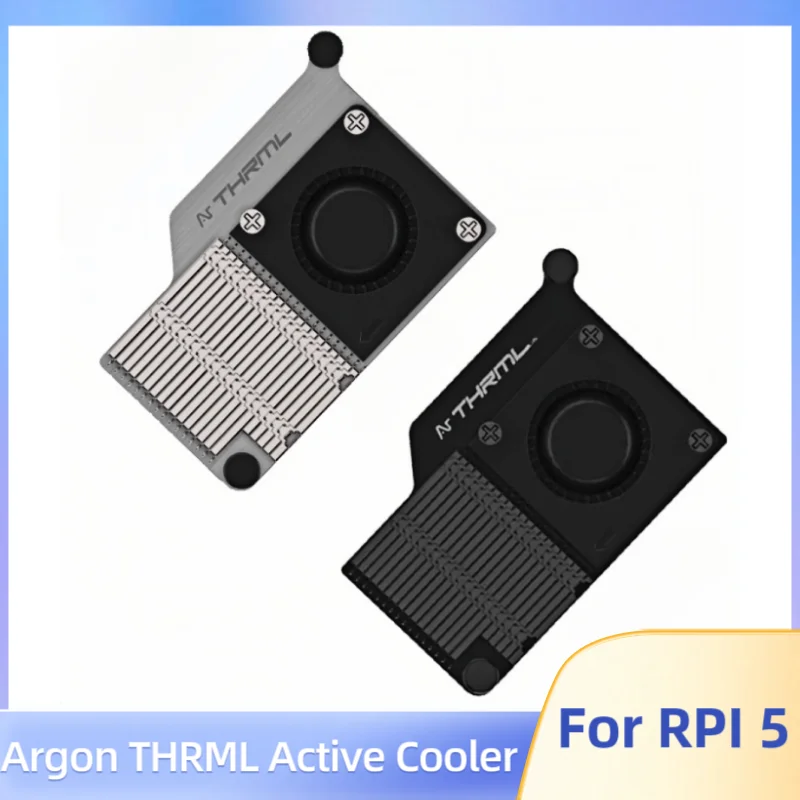 Raspberry Pi 5 Argon THRML 30mm Active Cooler for RPI 5 Active Cooling PWM Fan Passive Cooling Aluninum Fins Radiator