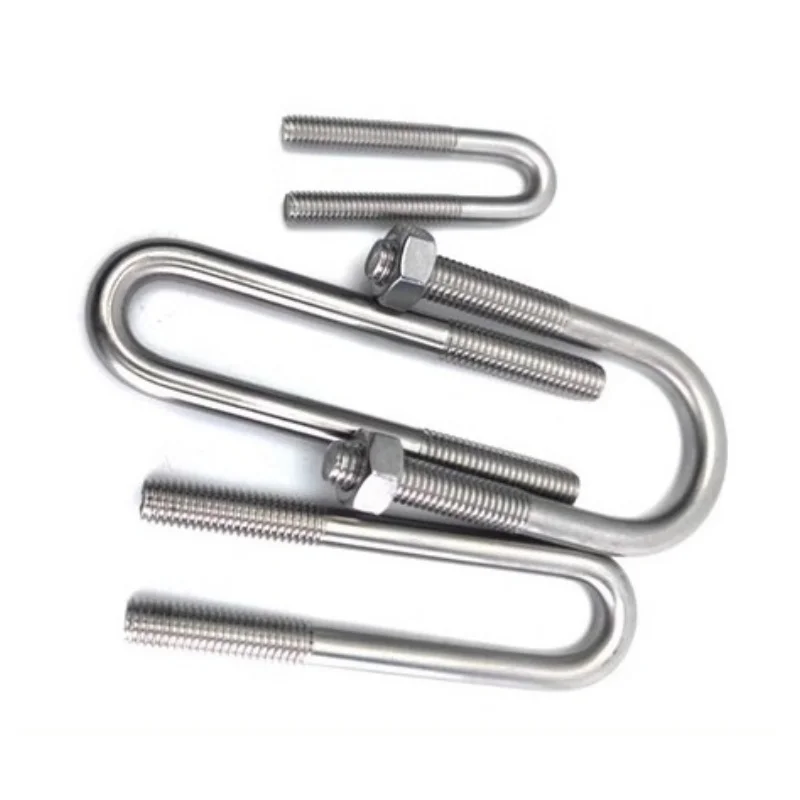 M10 M12 U-shaped Bolt Tube 12-219mm Clamp 304 Stainless Steel U-shaped Screw U-shaped Pipe Clamp Fixing Buckle U-Bolts
