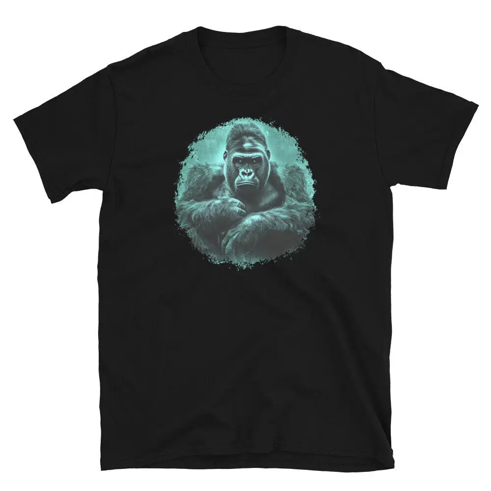 Gorilla Silverback T-shirt Jungle King Graphic Tee Silver Back