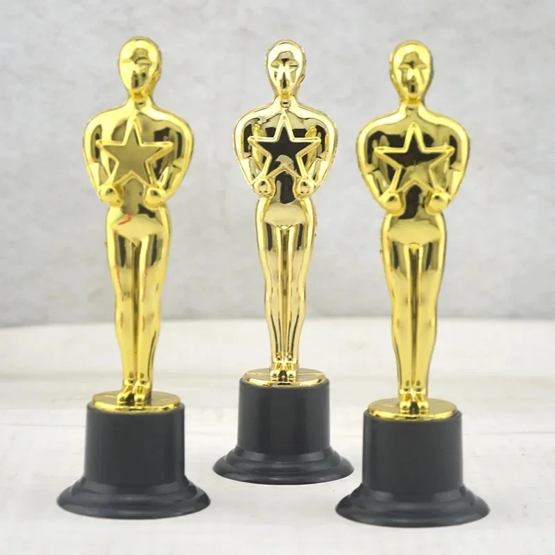 12/24PCS Model Oscar Statuette Toy Mini Trophies Kids Award Gifts Reusable Baking Decoration Baking Accessories Sport  Prop