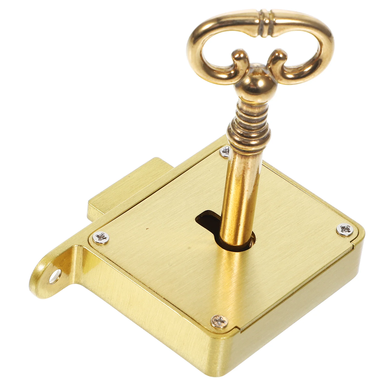 Lock Cabinet Furniture Locks for Drawers Desk Gold Decor Square Decorate