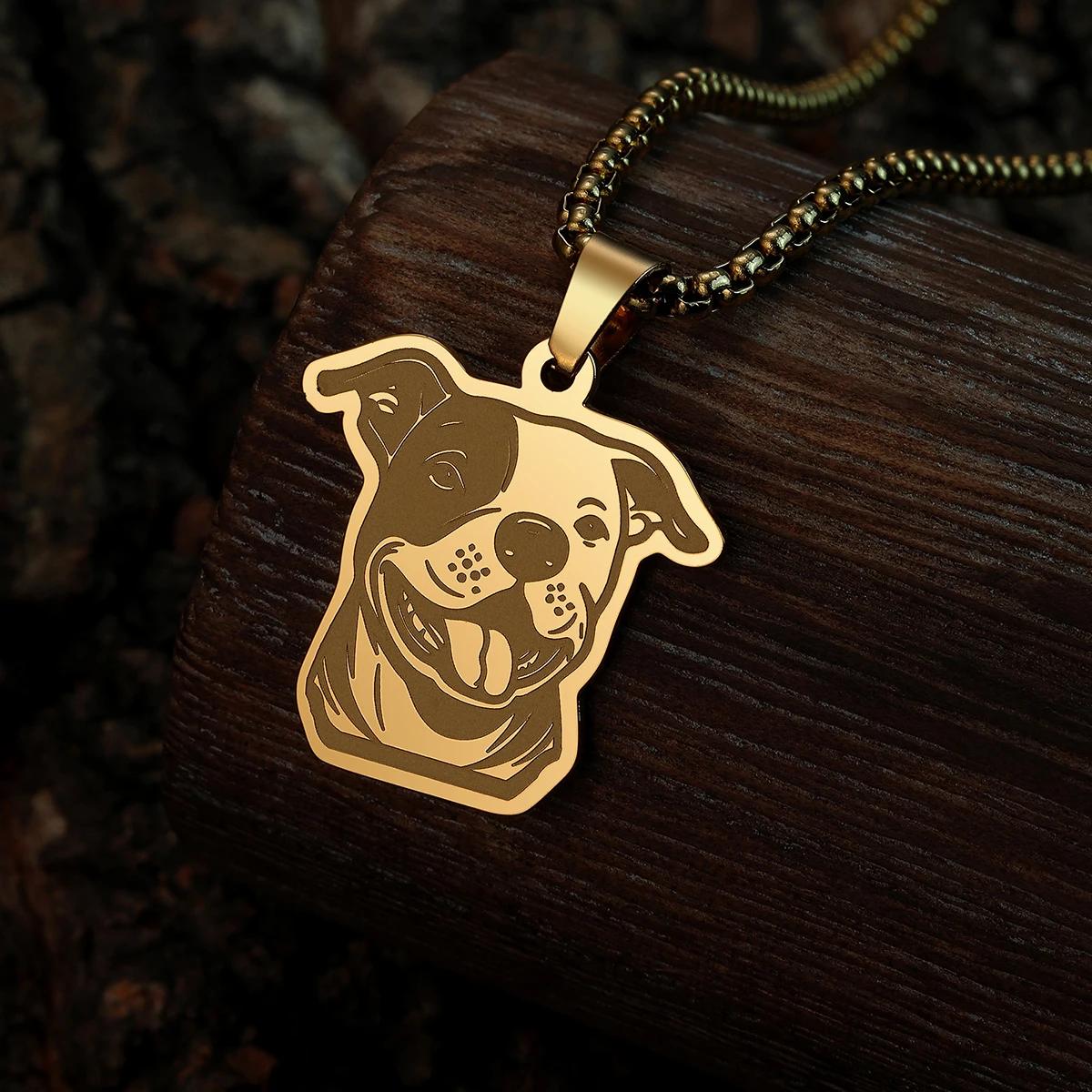 Classic Staffordshire Bull Terrier Dog Stainless Steel Pet Animal Pendant Necklace for Women Men Fashion Choker Jewelry Gifts