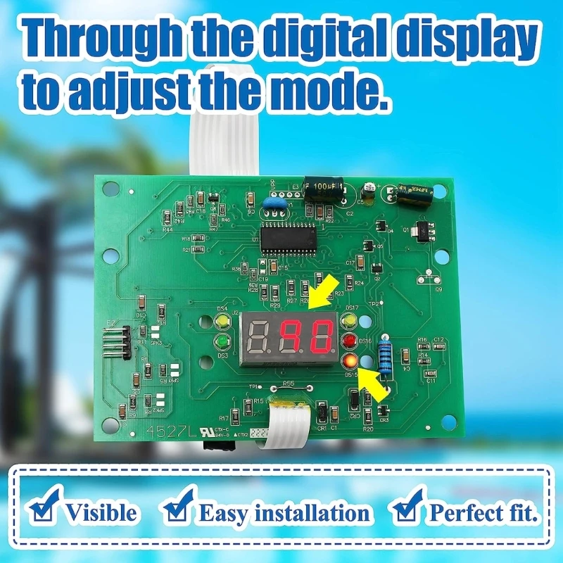 IDXL2DB1930 مناسب لنماذج سخان المياه المستحثة LowNox H200FDN H250FDN H350FDN H250FDP H400FDP لوحة عرض سخان حمام السباحة 918D