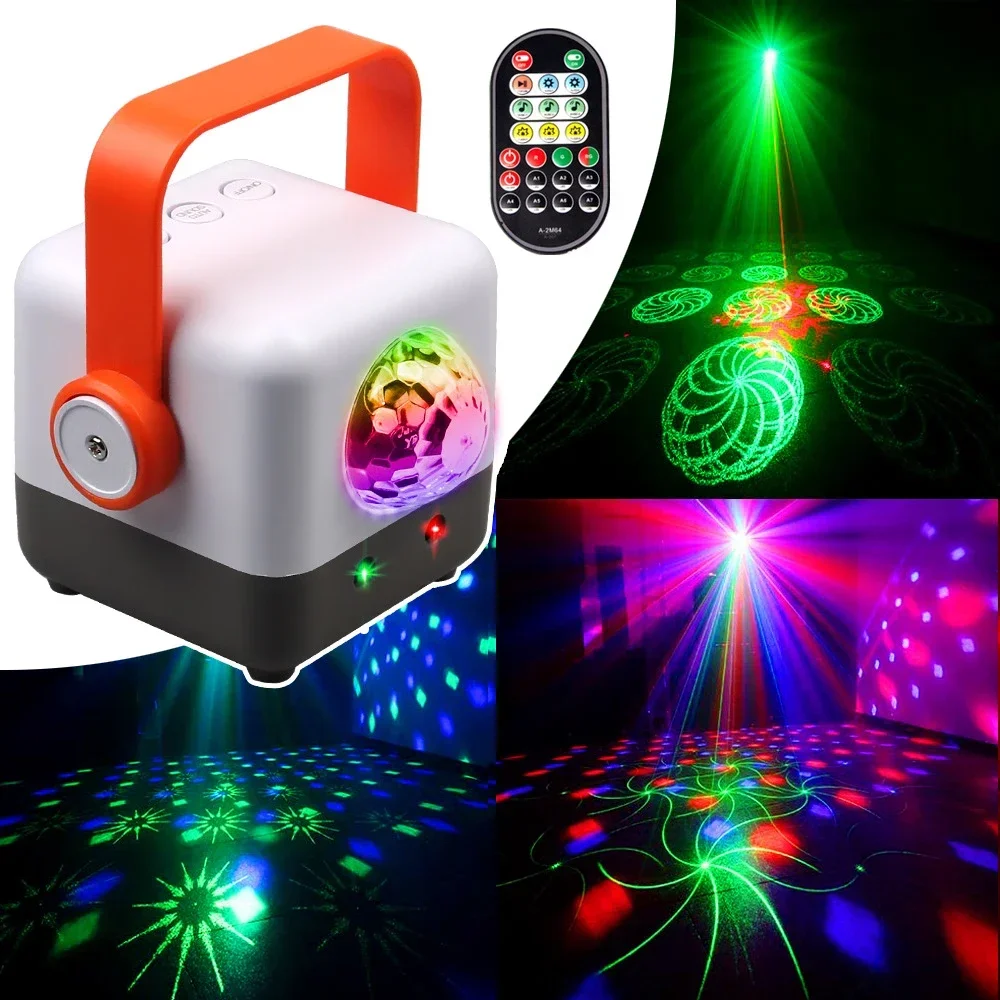 Rotating Led Stage Disco Light Rotating Dj Ball Strobe Remote Magic Dance Car Christmas Gift Party Club Laser Show Lamp