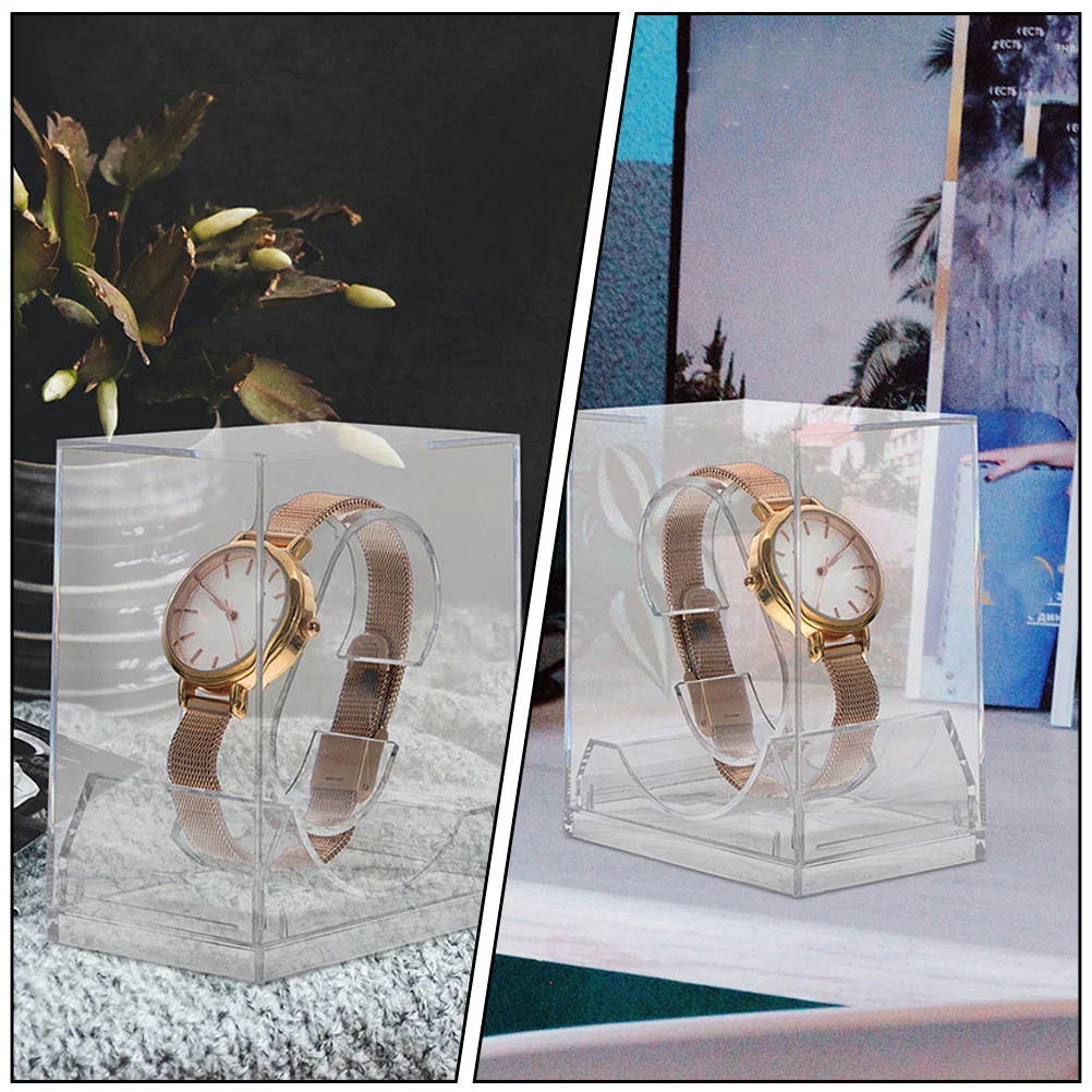 

6Pcs Watch Storage Box Transparent Square Anti-Scratch Display Stand Exquisite Portable Jewelry Case for Wristwatch Gift