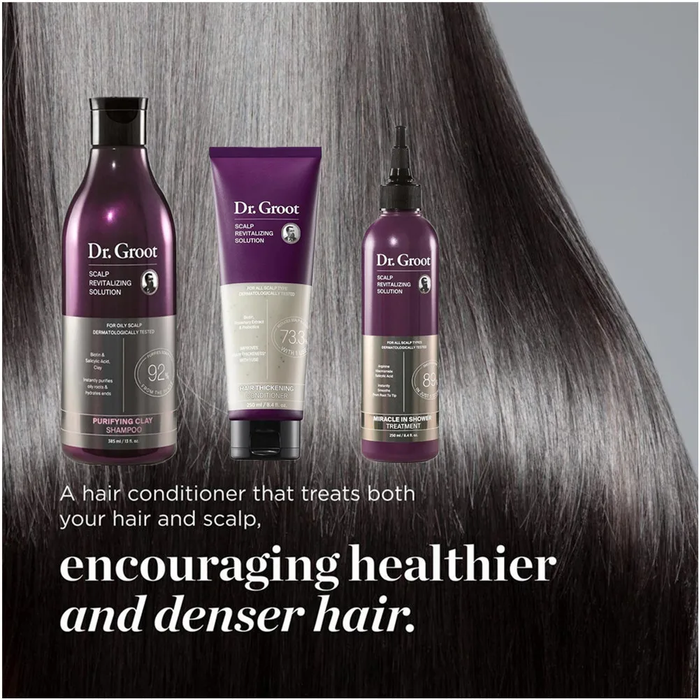 

Утолщающий шампунь Dr. Groot и средство против выпадения волос, кондиционер для укрепления корней волос, уменьшает статические и секущие концы