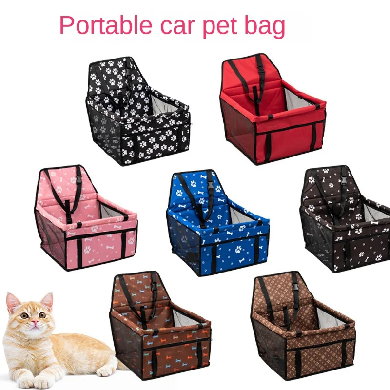 dog pet bags travel pet car kennel Pet mesh pannier bag car cushion bag