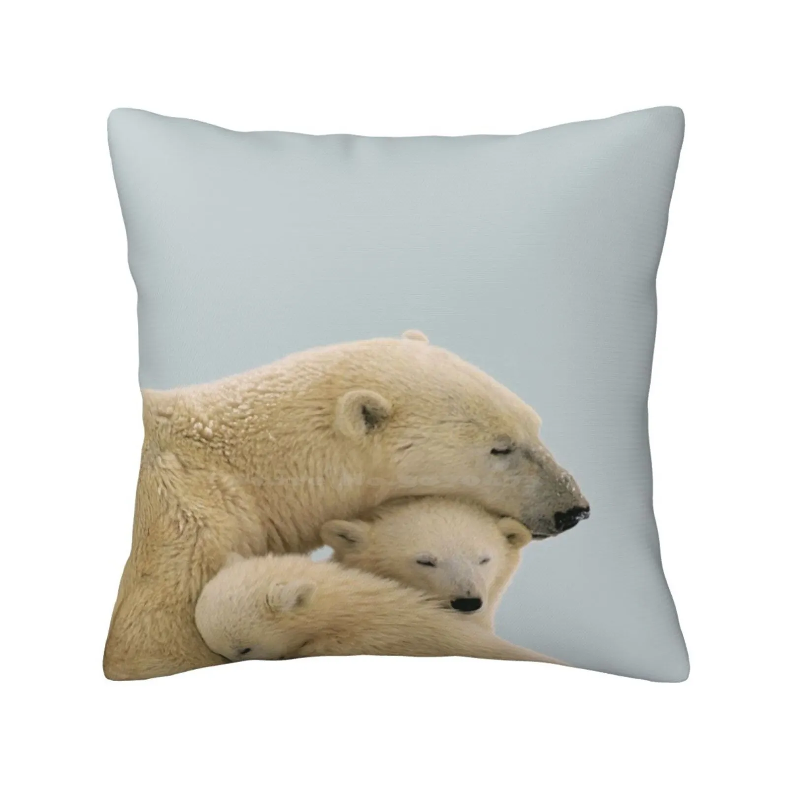 Polar Bear Pillowslip Pillowcase Polar Bear Arctic Cute Animals Puppy Wild Nature Snow Winter Pale Whiteness Pastel Tumblr