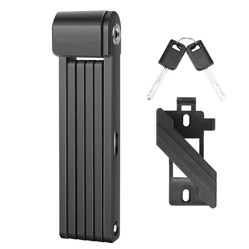Bicycle Folding Lock Anti-theft Key Lock Mountain Bike Electric Bike Chain Riding Equipment