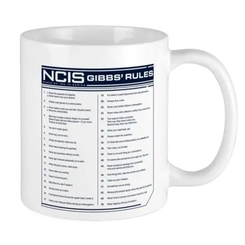 11oz mug NCIS GIBBS' RULES - Printed Ceramic Coffee Tea Cup Gift