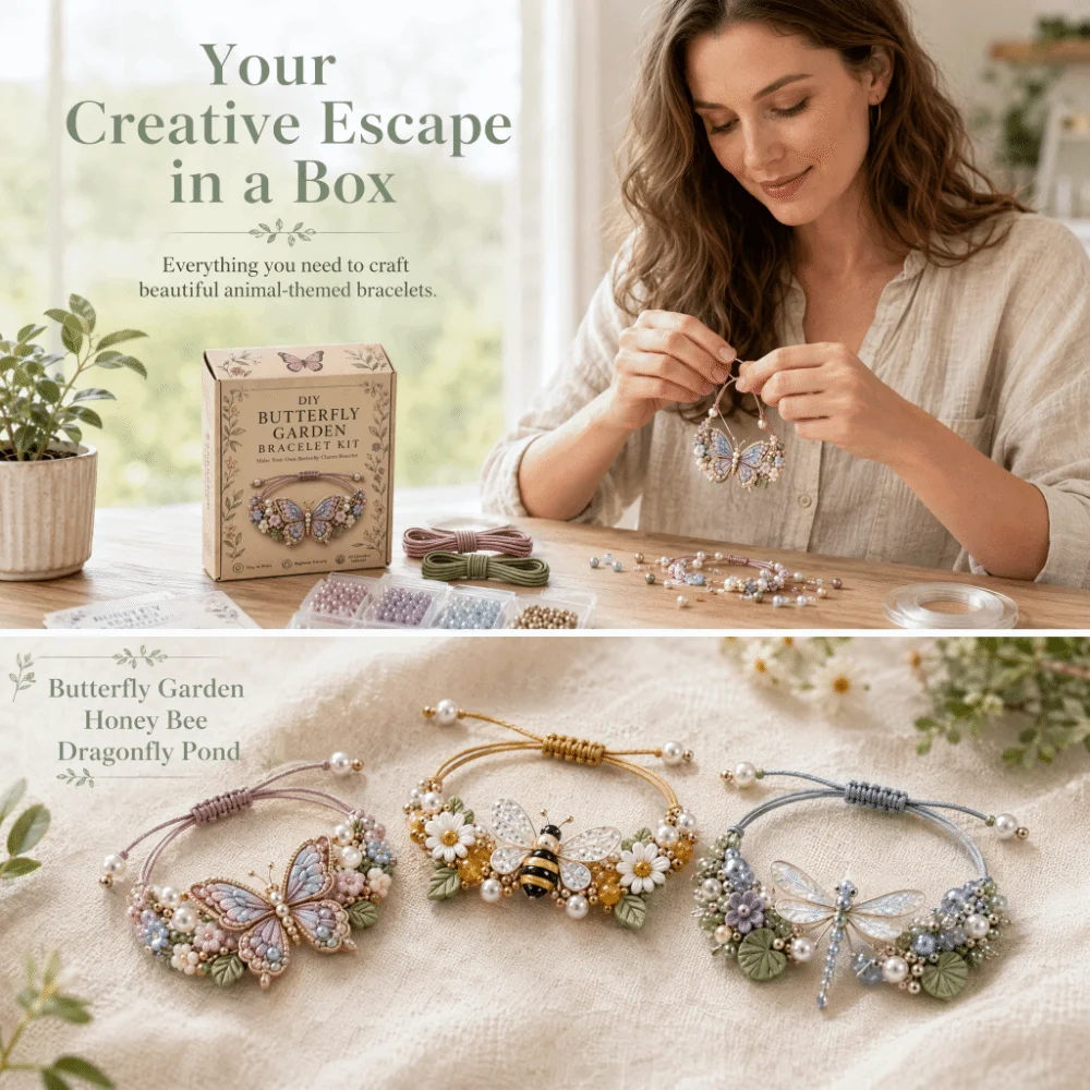 Animal Design Animal Shaped Bracelet Beginner-Friendly Non-Finished Products Beaded Bracelet Kit Hand Jewelry Craft