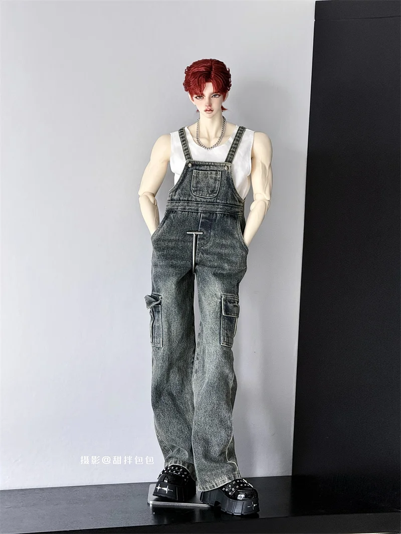 BJD Doll Clothes id75/dz75 Wash Denim overpants BJD Doll Accessories (no doll)