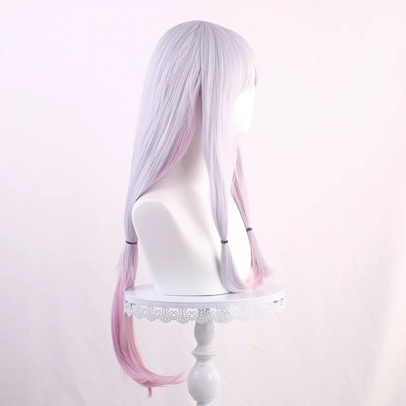 EroManga Sensei Saiguu Izumi Parrucca cosplay sfumata da grigio a rosa Simulazione realistica del cuoio capelluto