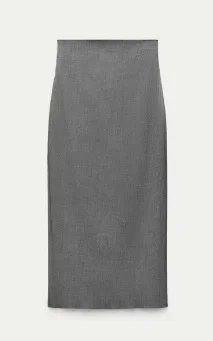 Fashion Women New Elegant Back Split Maxi Skirt Vintage High Waist with Zipper Female Chic Slim Long Skirts Commuting