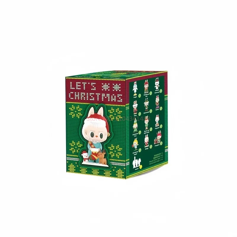 Pop Labubu Mart Blind Box Kerstserie Mode Blind Box Speelgoed Leuke Cartoon Pop Desktop Ornament Collectie Vakantiecadeaus