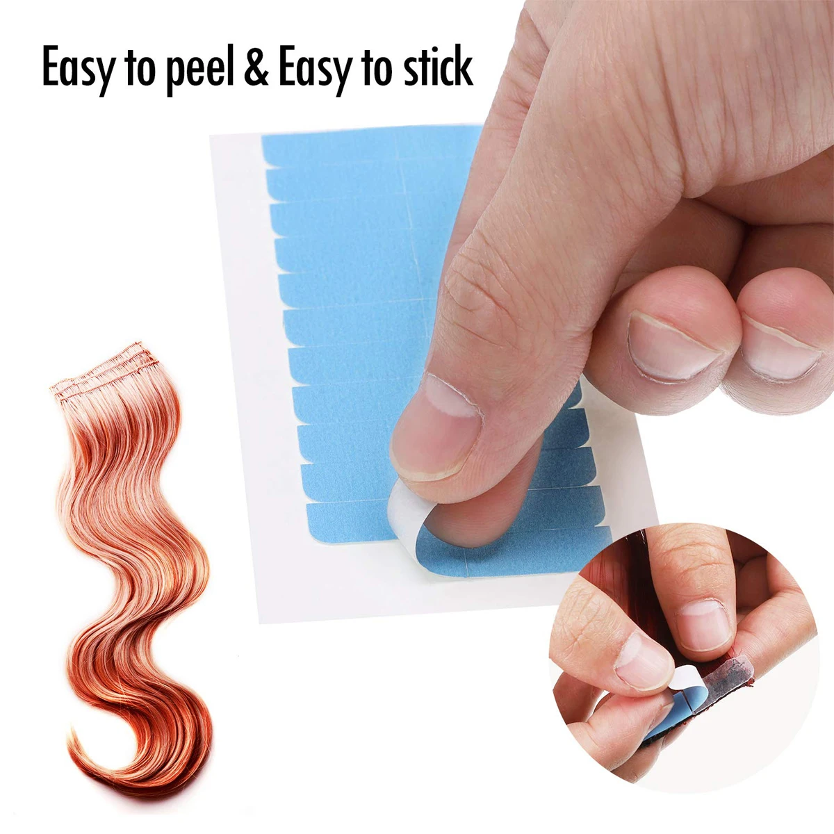 5Sheets Hair Tools Hair Extensions Lace Wig Tape Tabs Waterproof Double Sided Replacement Tape Strips For Toupees/Lace Wigs