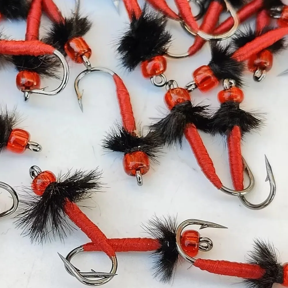 

10pcs Insect Worm Flies Fly Fishing Bait Spinner Swim Action Bionic Fly Fishing Bait Bionic Design Fly Fishing Lures